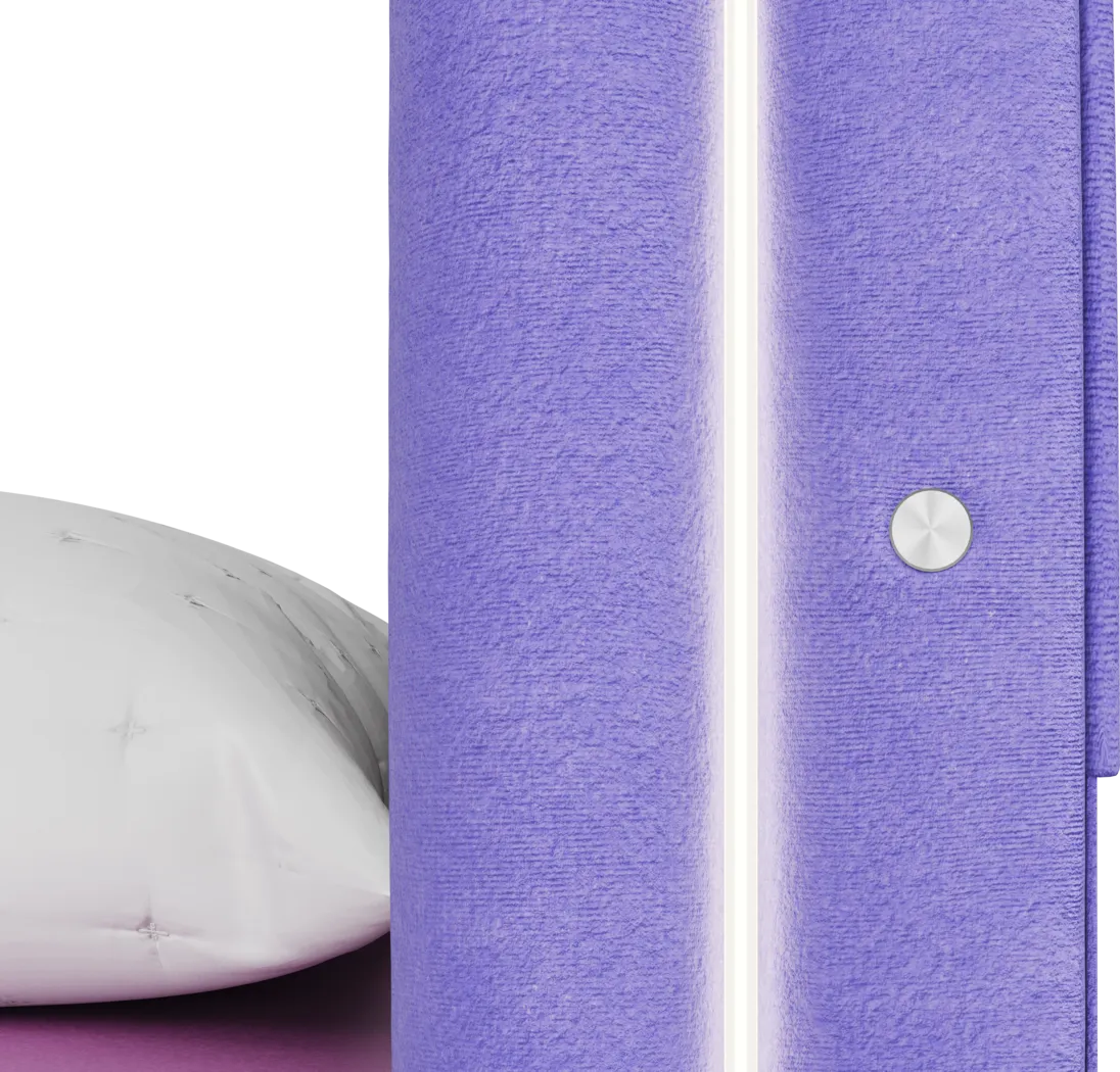 Kids Cottage Colors White Bedroom with Rainbow Joy Purple Twin Bed - Thumbnail - Image 5