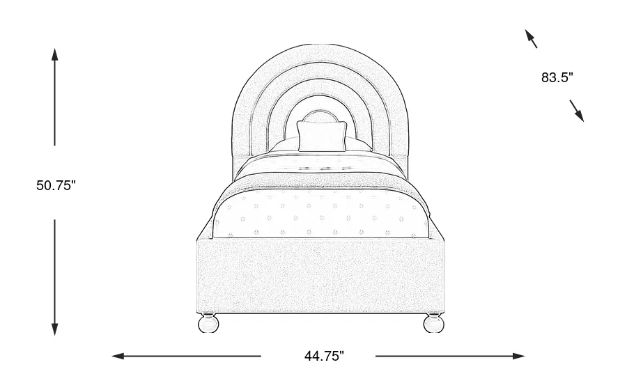 Dimension Image. Please refer to the Dimension Tab on this page for dimension details.