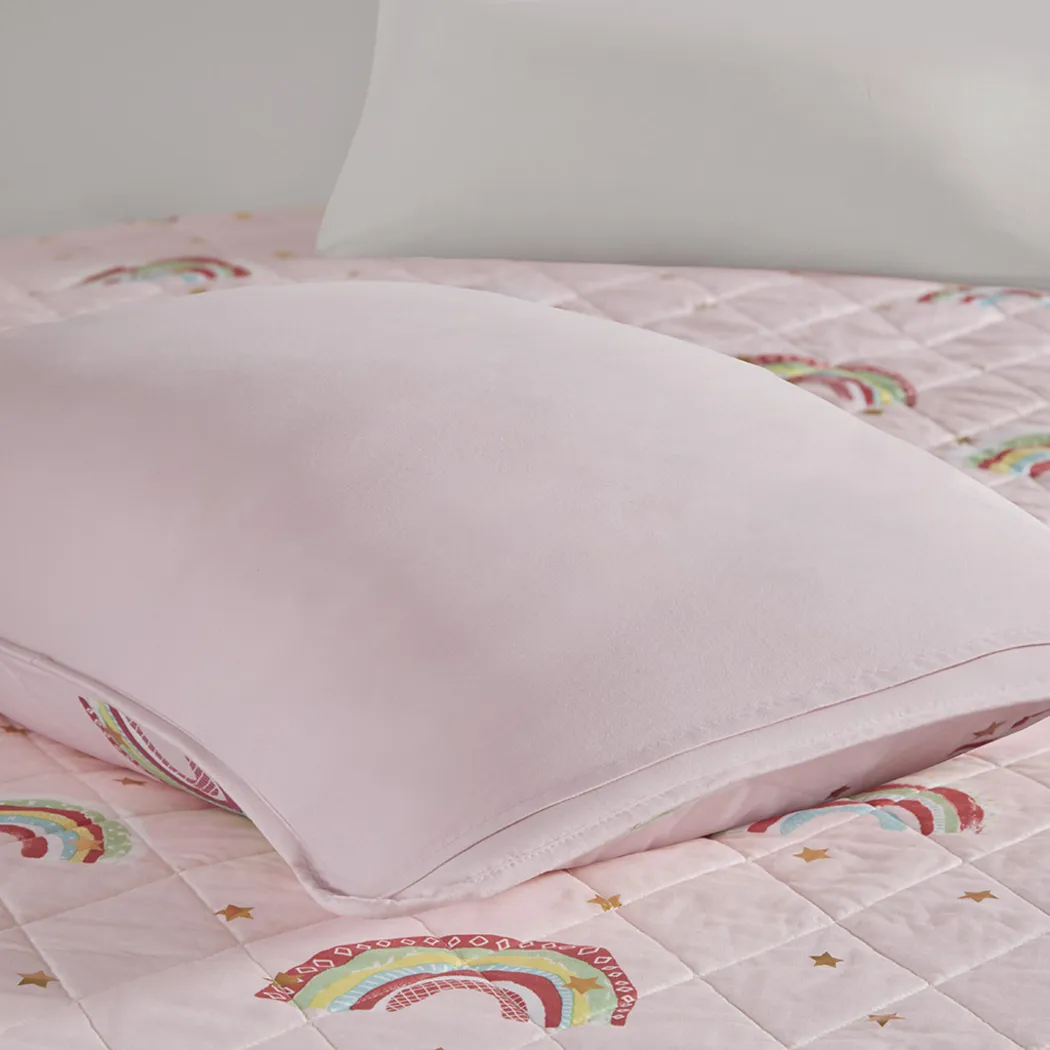 Kids Rainbow Smile Pink 3 Pc Twin Coverlet Set - Thumbnail - Image 7