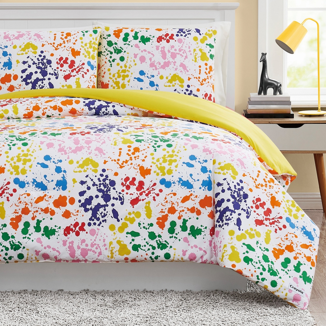 Kids Rainbow Splatter Multi 2 Pc Twin Comforter Set - Thumbnail - Image 6