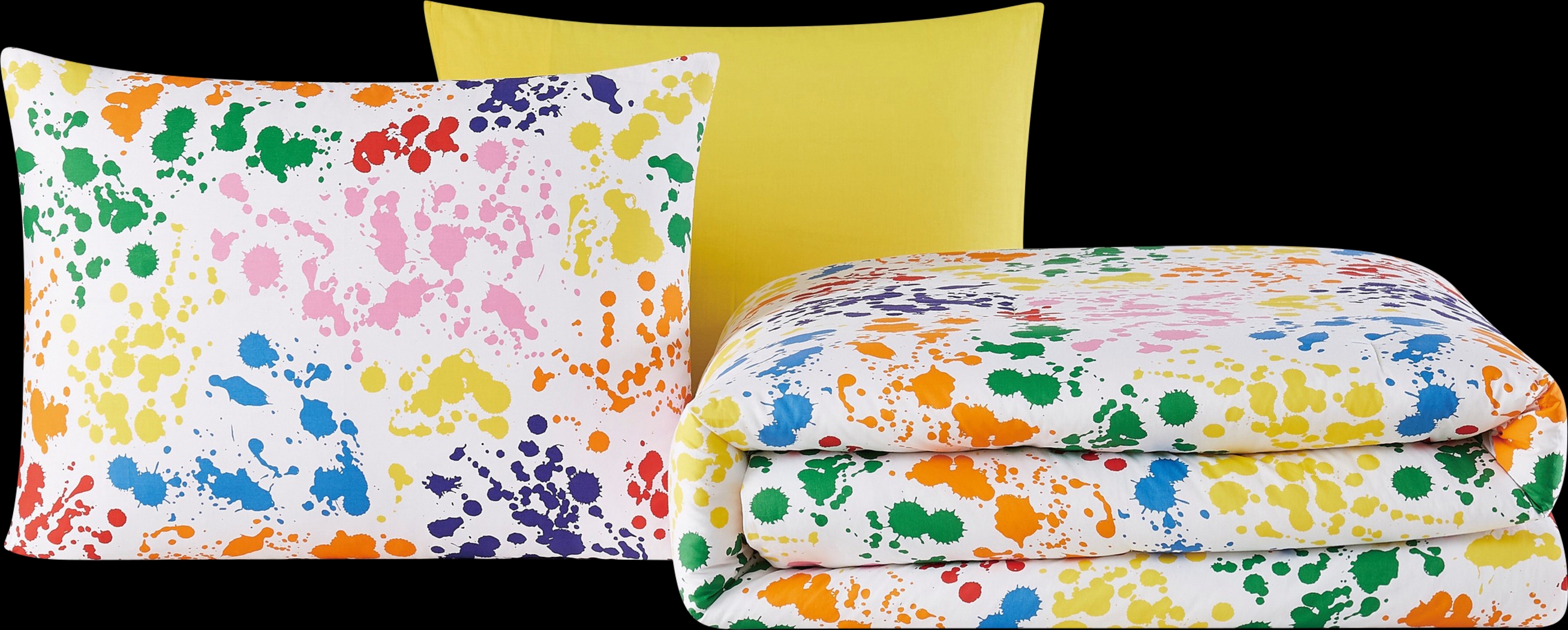 Kids Rainbow Splatter Multi 3 Pc Twin Sheet Set - Thumbnail - Image 1