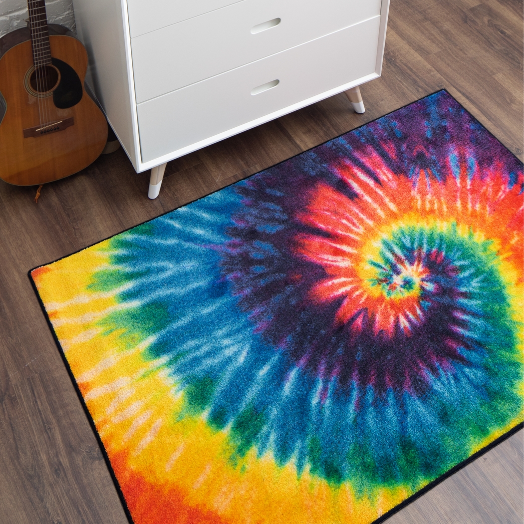 Kids Rainbow Wave Orange 3' x 5' Rug - Thumbnail - Image 11