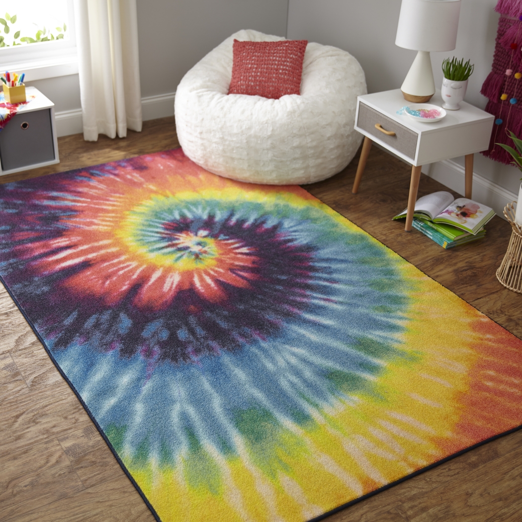 Kids Rainbow Wave Orange 3' x 5' Rug - Thumbnail - Image 12