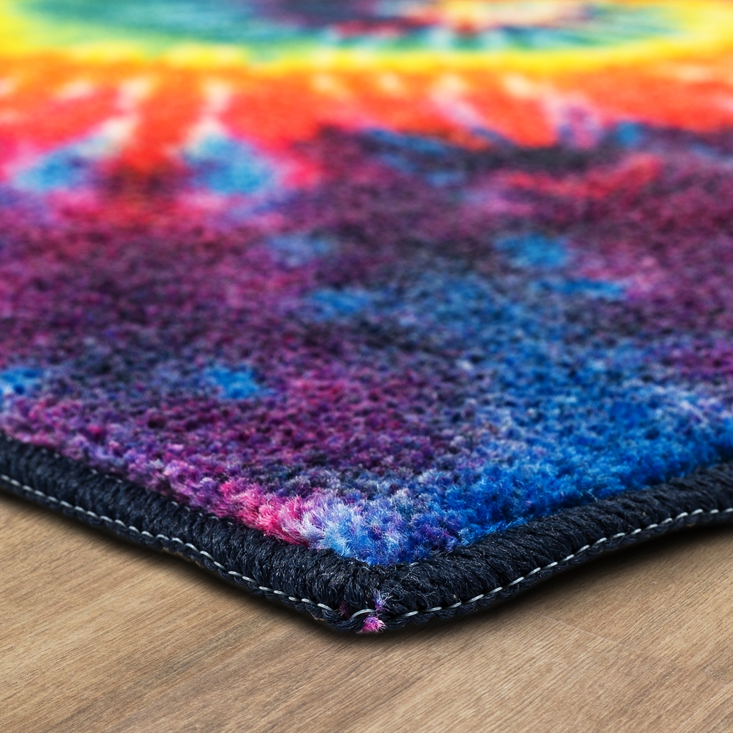 Kids Rainbow Wave Orange 3' x 5' Rug - Thumbnail - Image 4