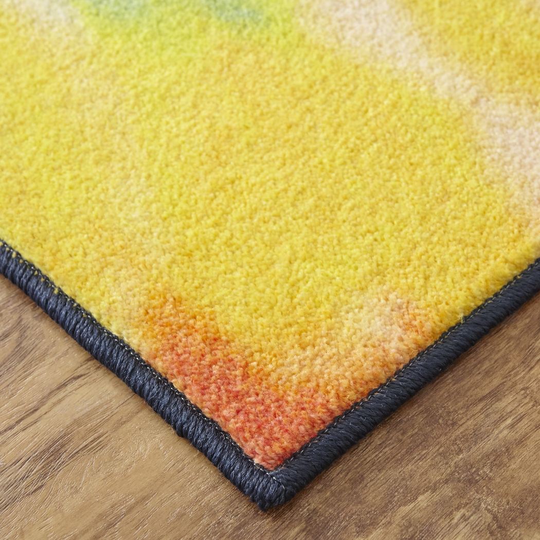 Kids Rainbow Wave Orange 3' x 5' Rug - Thumbnail - Image 8