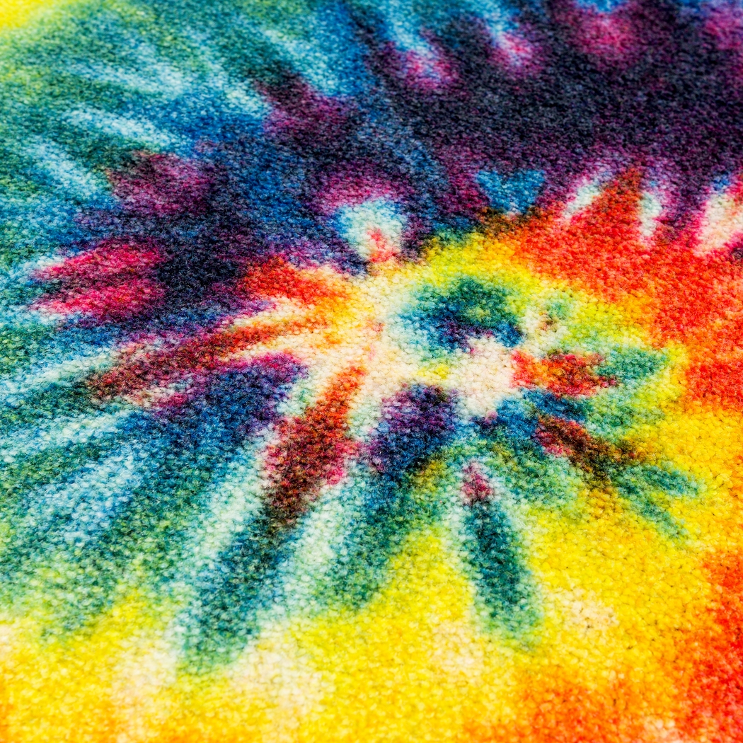 Kids Rainbow Wave Orange 5' x 8' Rug - Thumbnail - Image 2