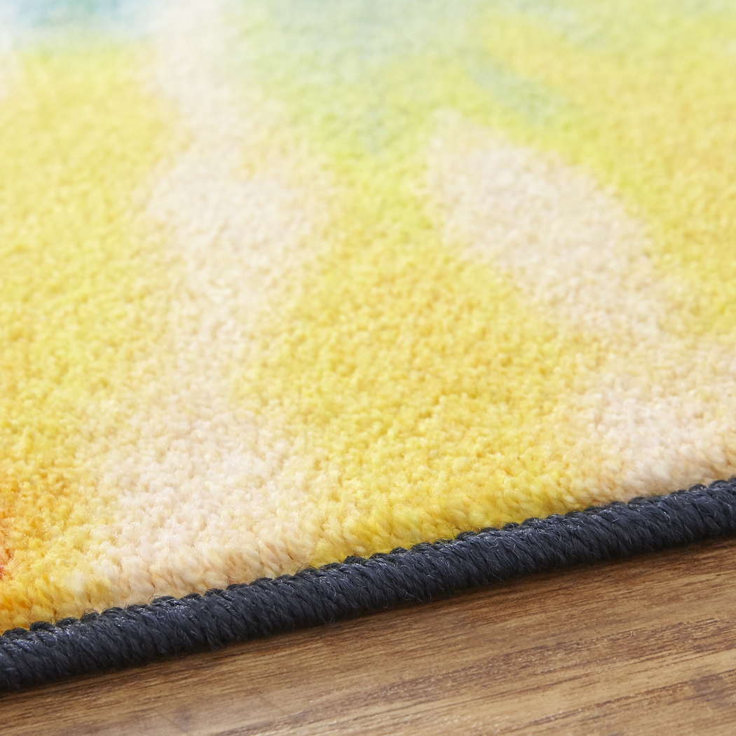 Kids Rainbow Wave Orange 5' x 8' Rug - Thumbnail - Image 10