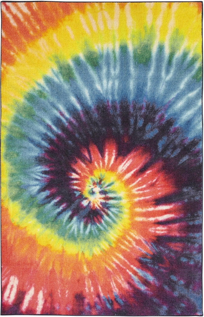 Kids Rainbow Wave Orange 5' x 8' Rug - Thumbnail - Image 7