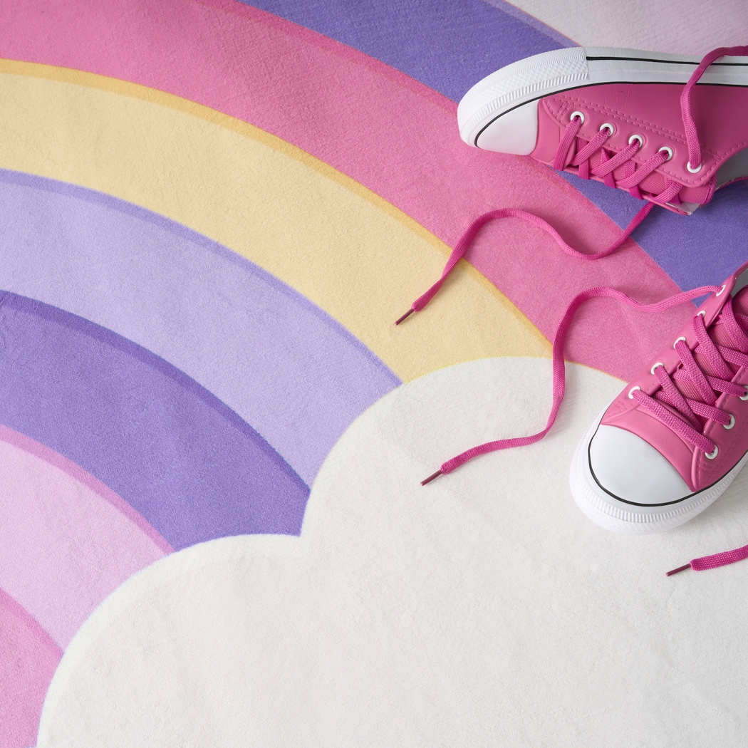 Kids Rainbow Whimsy Multi 4' x 6' Rug - Thumbnail - Image 6