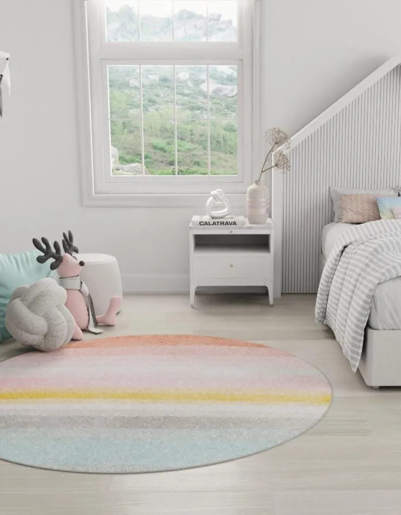 Kids Rainwares Multi 5'3 Round Rug - Thumbnail - Image 3