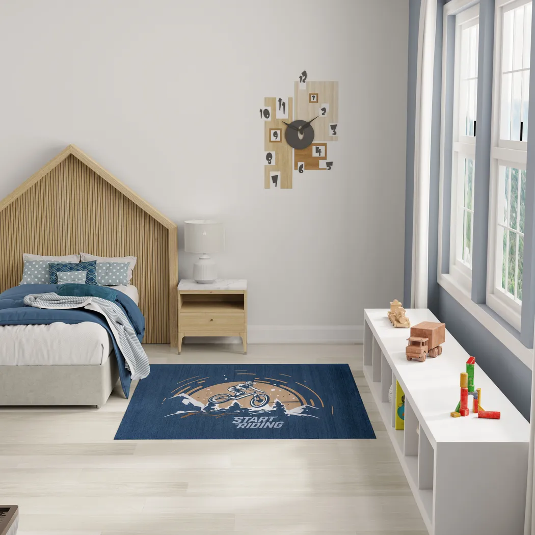 Kids Ramp Jump Blue 4' x 6' Rug - Thumbnail - Image 3