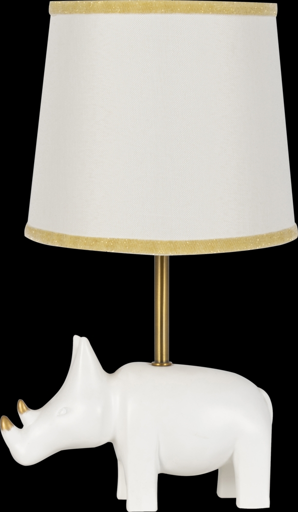 Kids Razzle Rhino Ivory Lamp - Thumbnail - Image 1