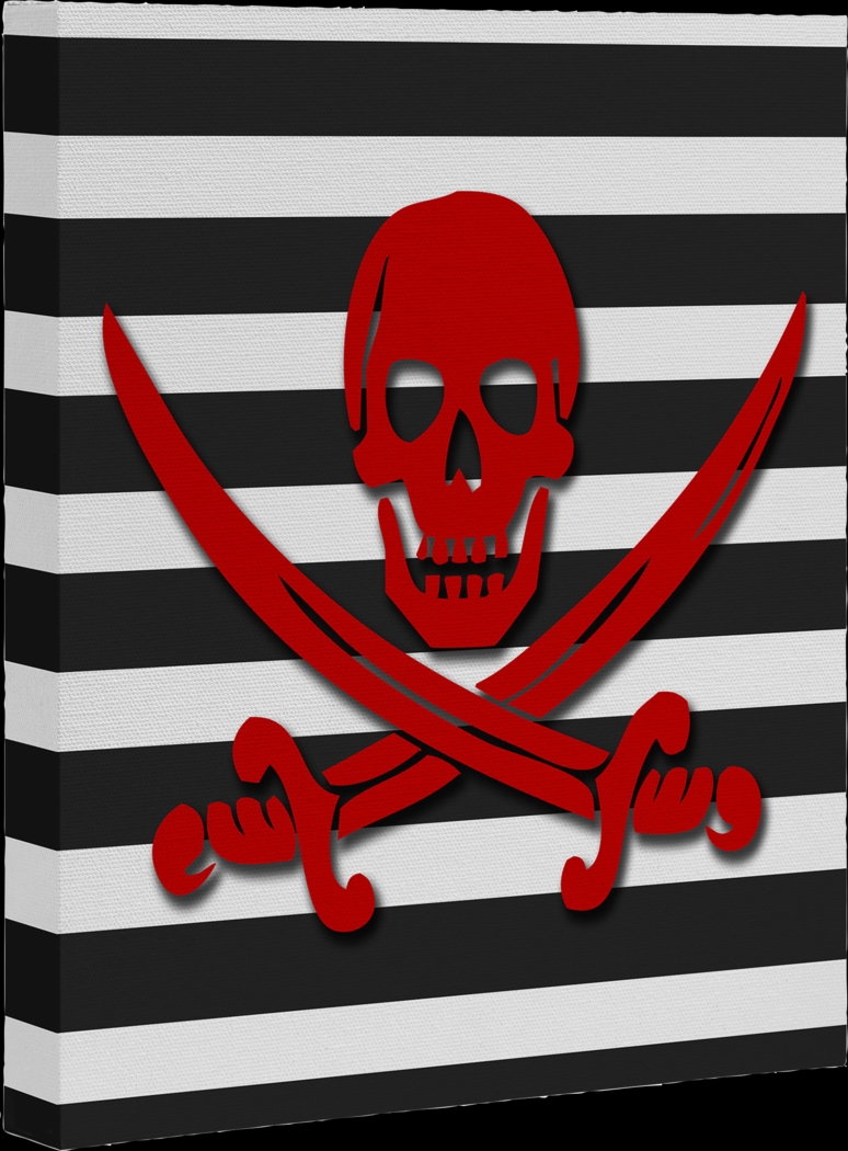 Kids Red Pirate I White Artwork - Thumbnail - Image 1