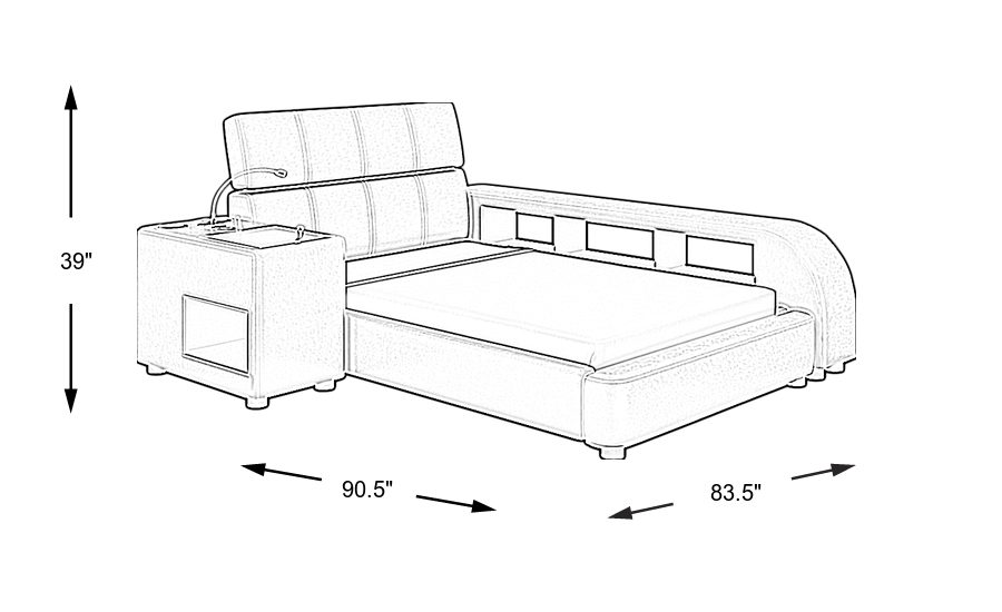 Dimension Image. Please refer to the Dimension Tab on this page for dimension details.