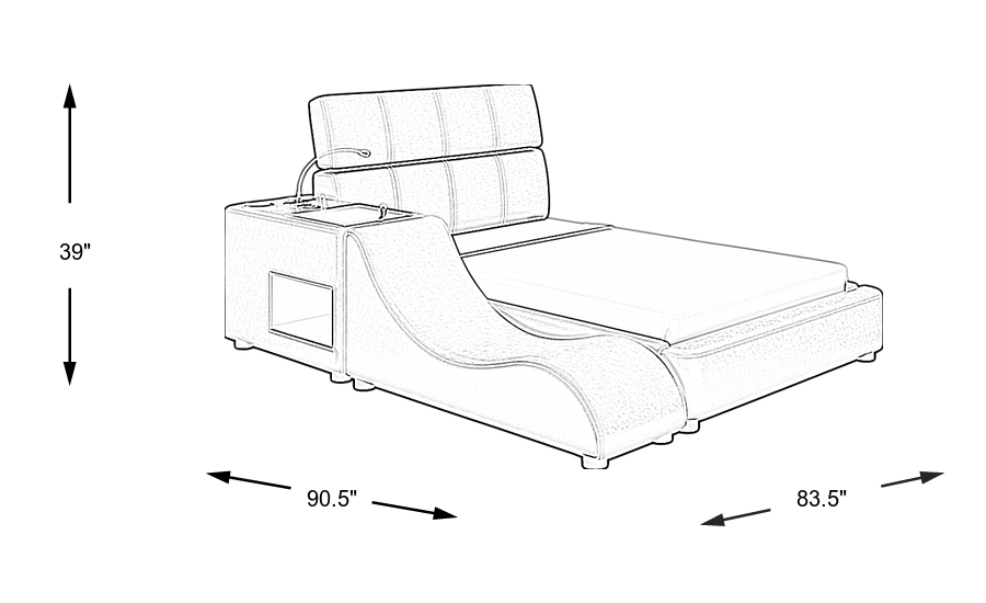 Dimension Image. Please refer to the Dimension Tab on this page for dimension details.