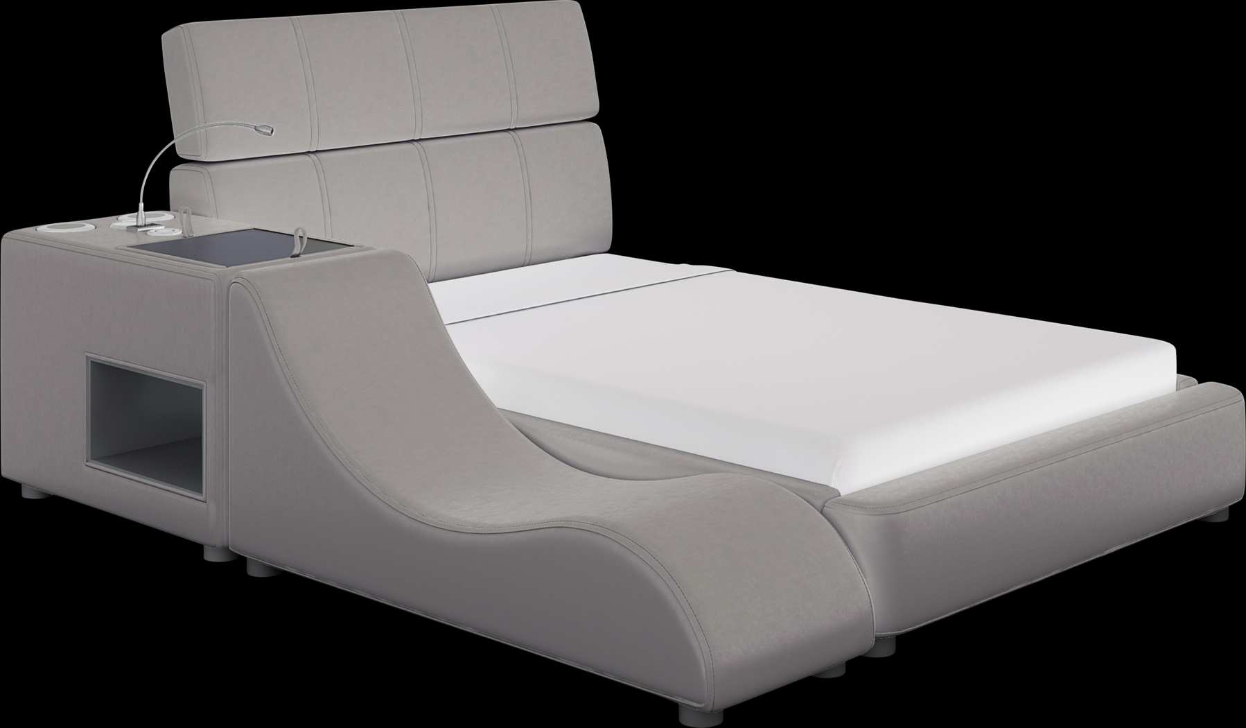 Kids reGen™ Recharged Gray 5 Pc Full Bed with Nightstand and Lounger - Thumbnail - Image 1