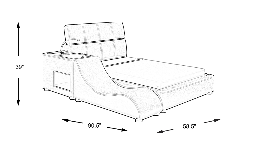 Dimension Image. Please refer to the Dimension Tab on this page for dimension details.