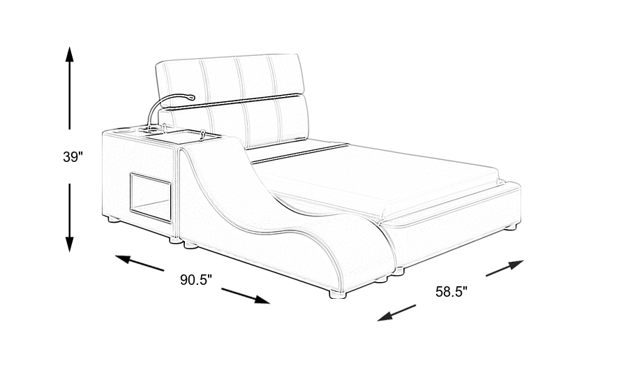 Dimension Image. Please refer to the Dimension Tab on this page for dimension details.