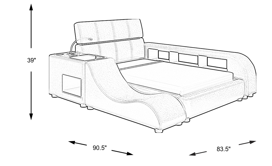 Dimension Image. Please refer to the Dimension Tab on this page for dimension details.