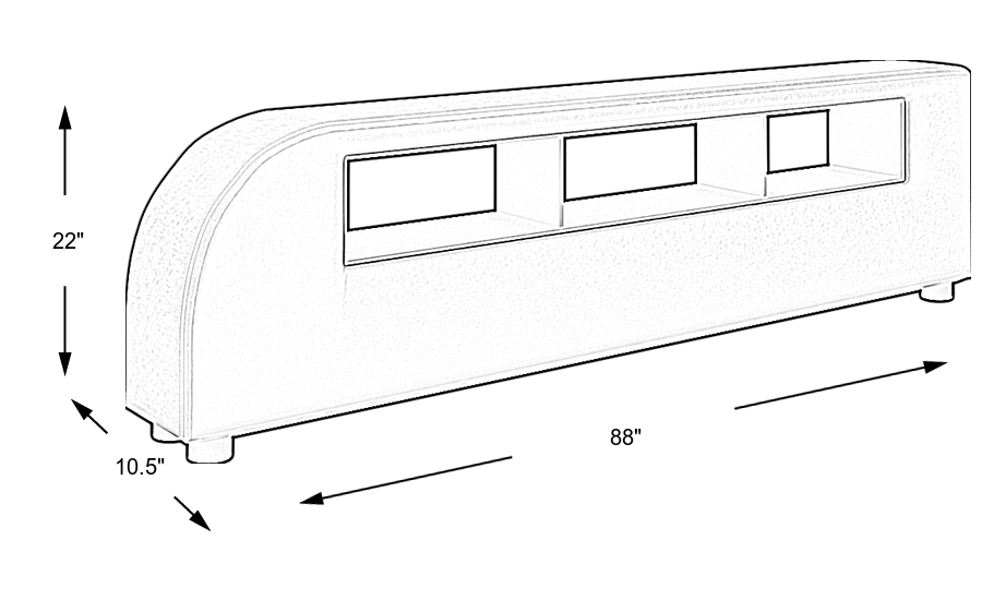 Dimension Image. Please refer to the Dimension Tab on this page for dimension details.