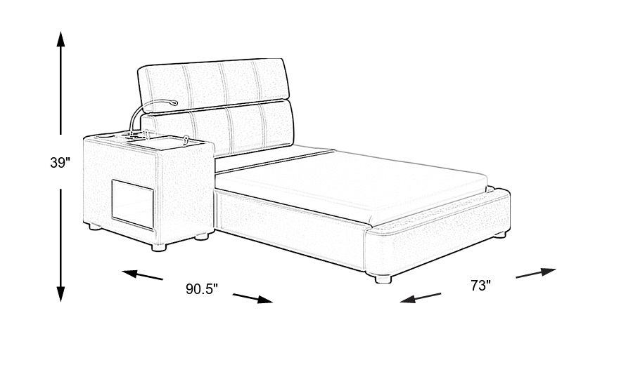 Dimension Image. Please refer to the Dimension Tab on this page for dimension details.