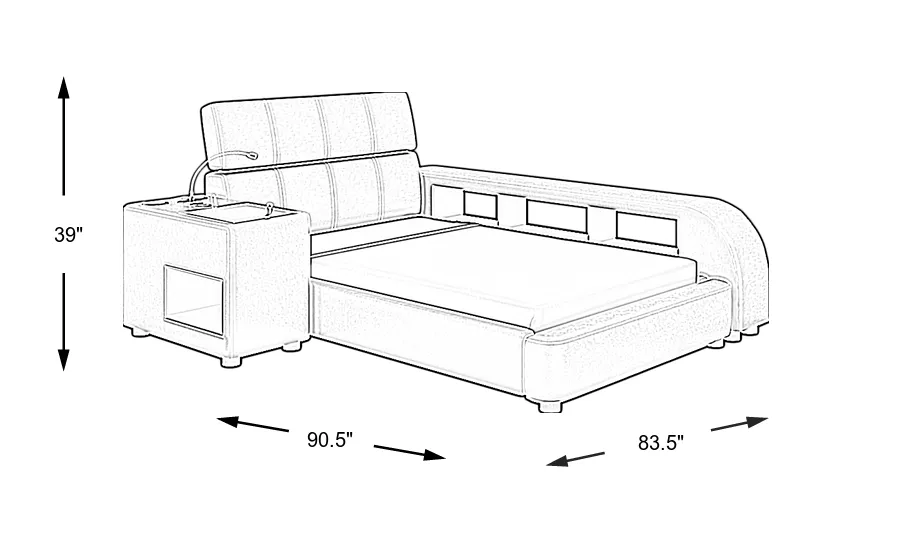 Dimension Image. Please refer to the Dimension Tab on this page for dimension details.