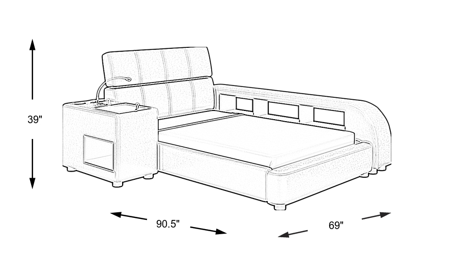 Dimension Image. Please refer to the Dimension Tab on this page for dimension details.