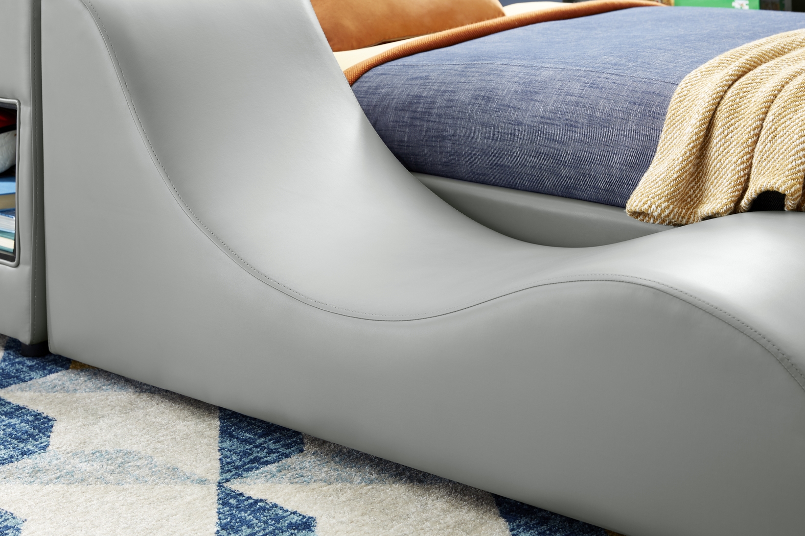 DRESSER, MIRROR & TWIN RECHARGED BED W/ NIGHTSTAND, LOUNGER & BOOKCASE - Thumbnail - Image 5