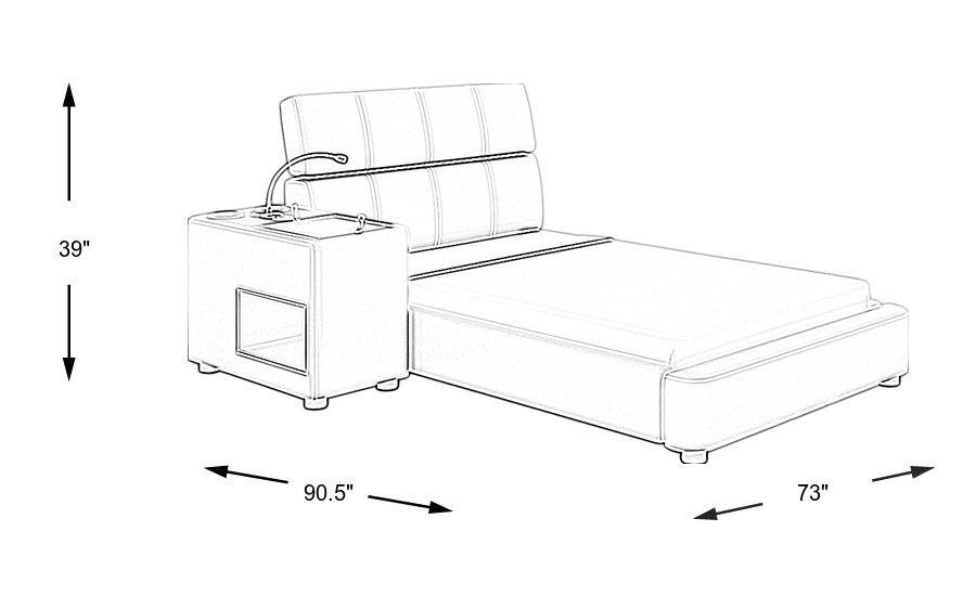 Dimension Image. Please refer to the Dimension Tab on this page for dimension details.