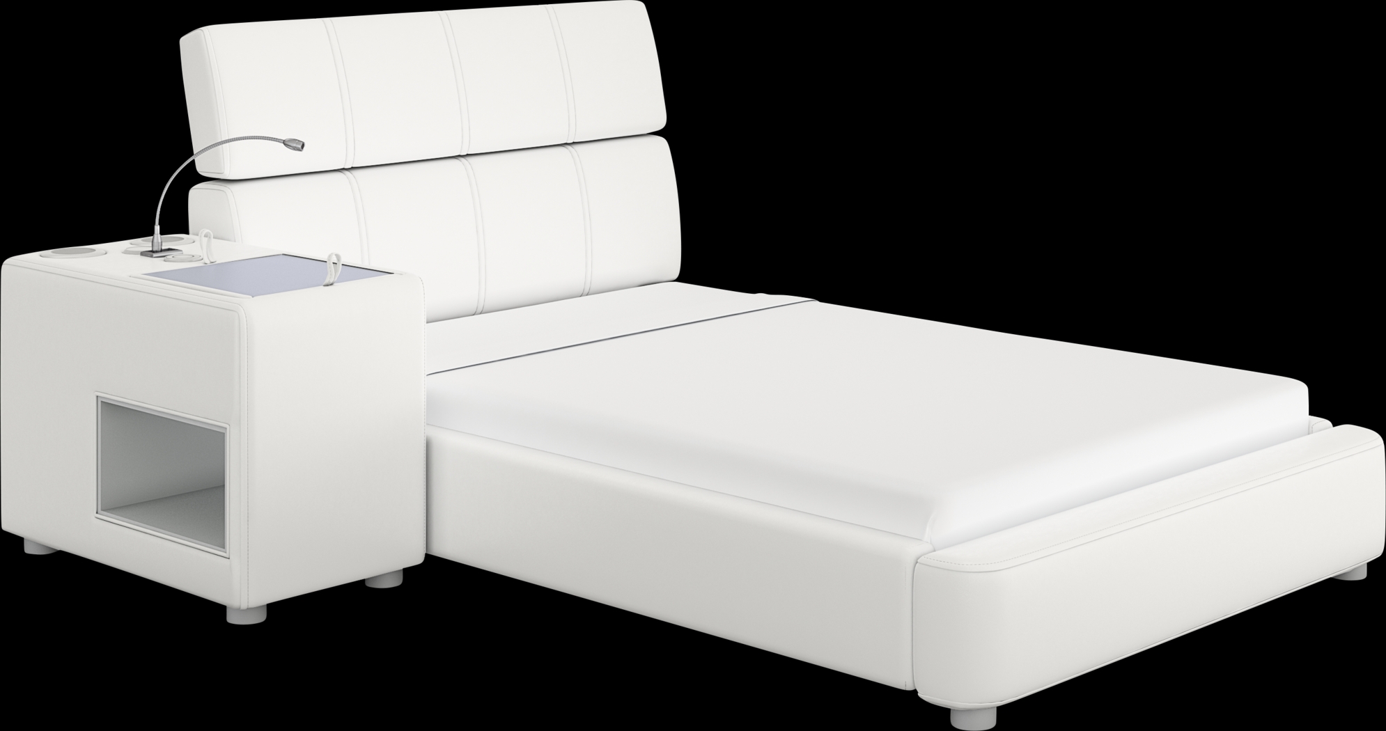 Kids reGen™ Recharged White 4 Pc Full Bed with Nightstand - Thumbnail - Image 1