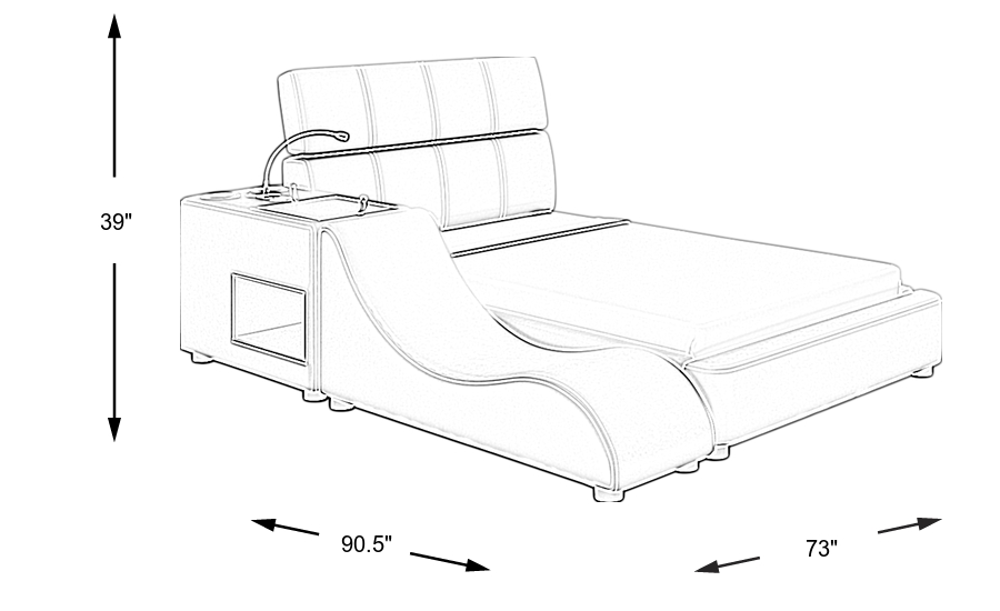 Dimension Image. Please refer to the Dimension Tab on this page for dimension details.