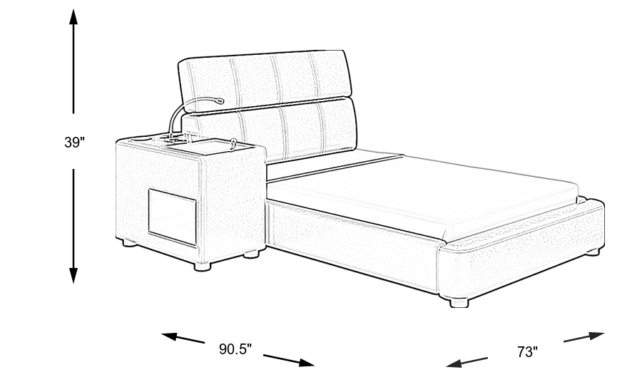 Dimension Image. Please refer to the Dimension Tab on this page for dimension details.