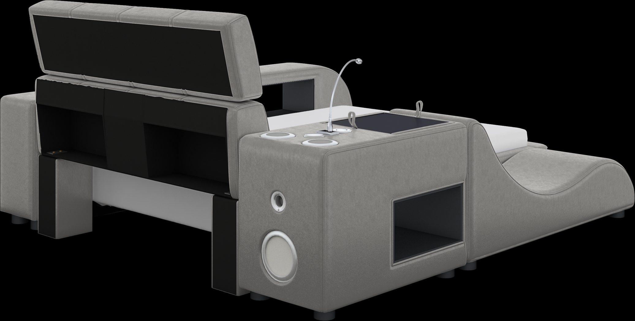 Kids reGen™ Recharged Gray 6 Pc Twin Bed with Nightstand, Bookcase and Lounger - Thumbnail - Image 2