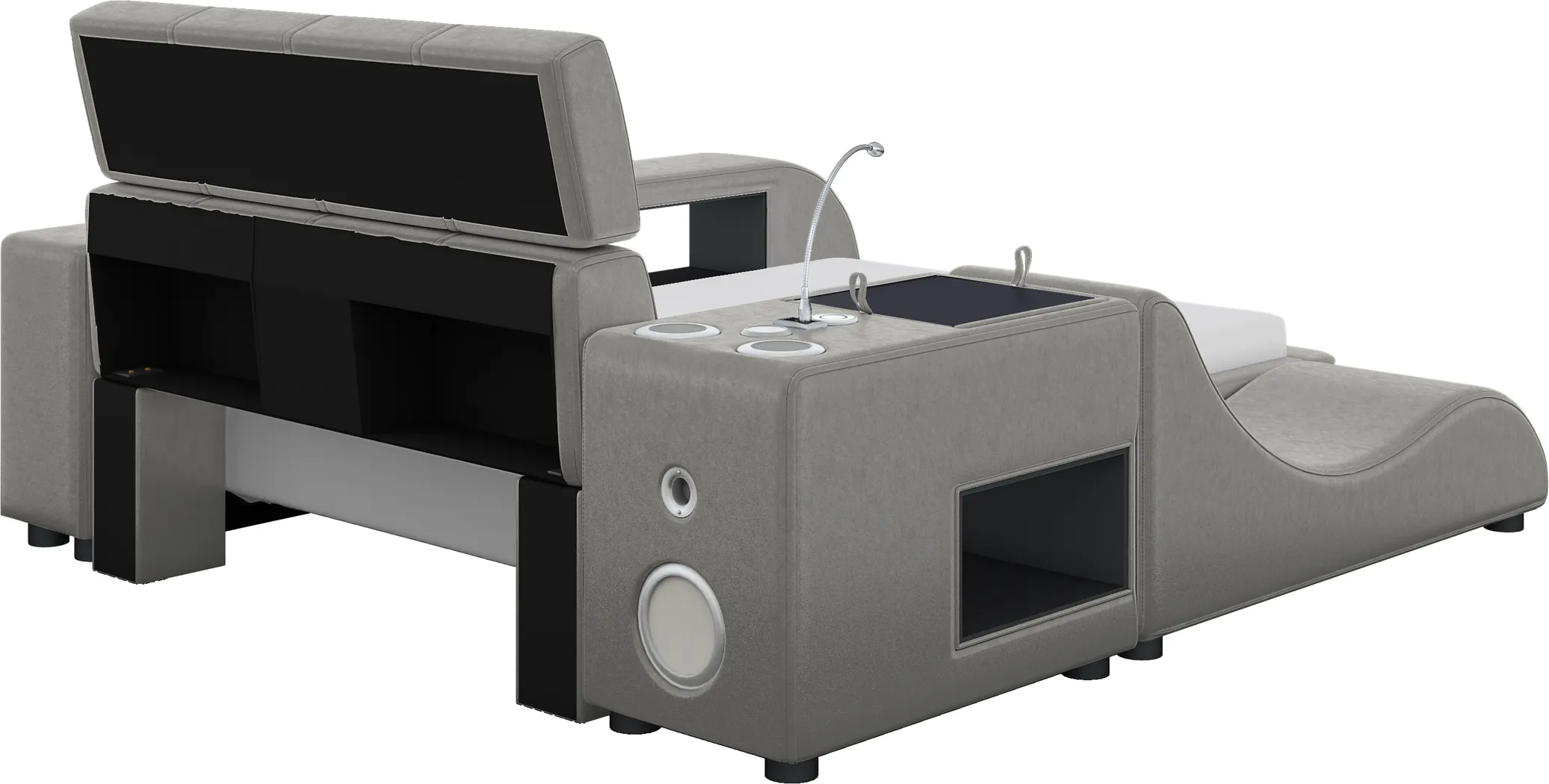 Kids reGen™ Recharged Gray 6 Pc Twin Bed with Nightstand, Bookcase and Lounger - Thumbnail - Image 4