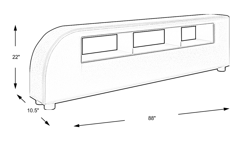 Dimension Image. Please refer to the Dimension Tab on this page for dimension details.