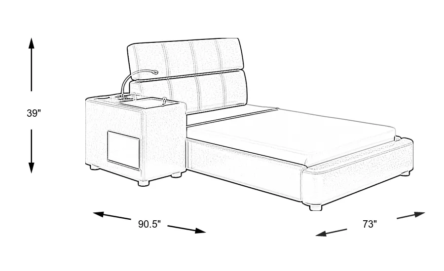 Dimension Image. Please refer to the Dimension Tab on this page for dimension details.
