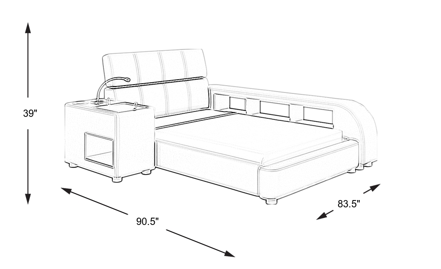 Dimension Image. Please refer to the Dimension Tab on this page for dimension details.