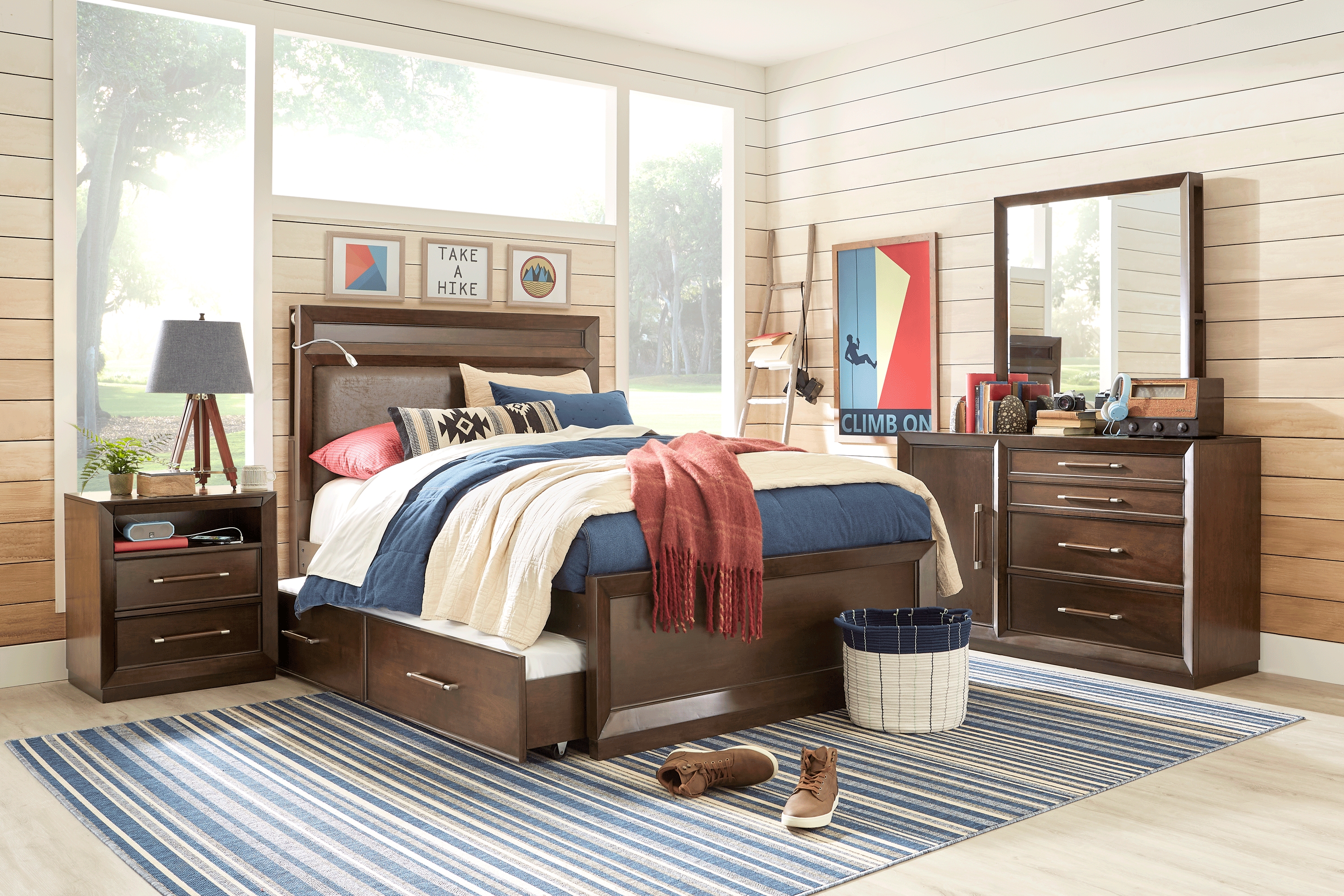 Kids reGen™ Zaine Brown Cherry 5 Pc Twin Upholstered Bedroom - Thumbnail - Image 1