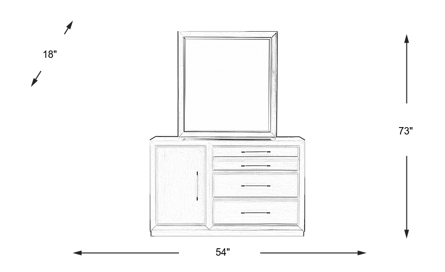 Dimension Image. Please refer to the Dimension Tab on this page for dimension details.