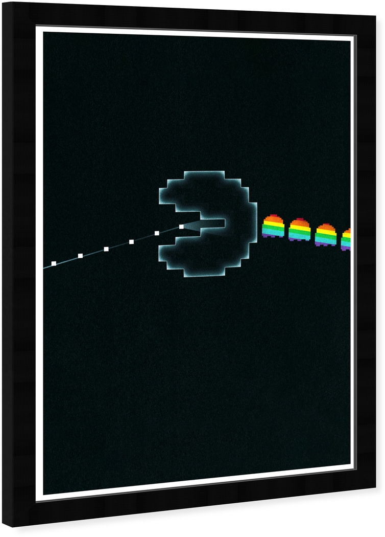 Kids Retro Arcade Game Black Small Wall Art - Thumbnail - Image 2