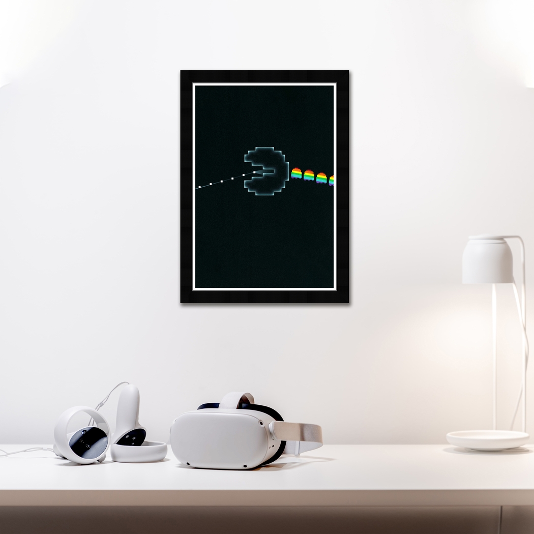 Kids Retro Arcade Game Black Small Wall Art - Thumbnail - Image 3