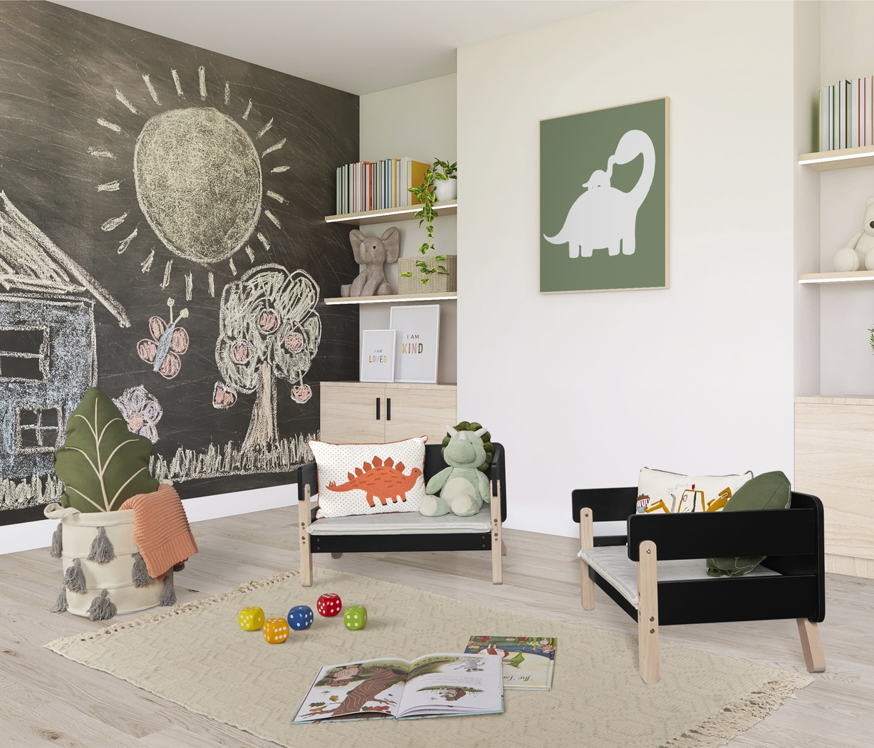 Kids Rhysa Black Toddler Bed - Thumbnail - Image 3