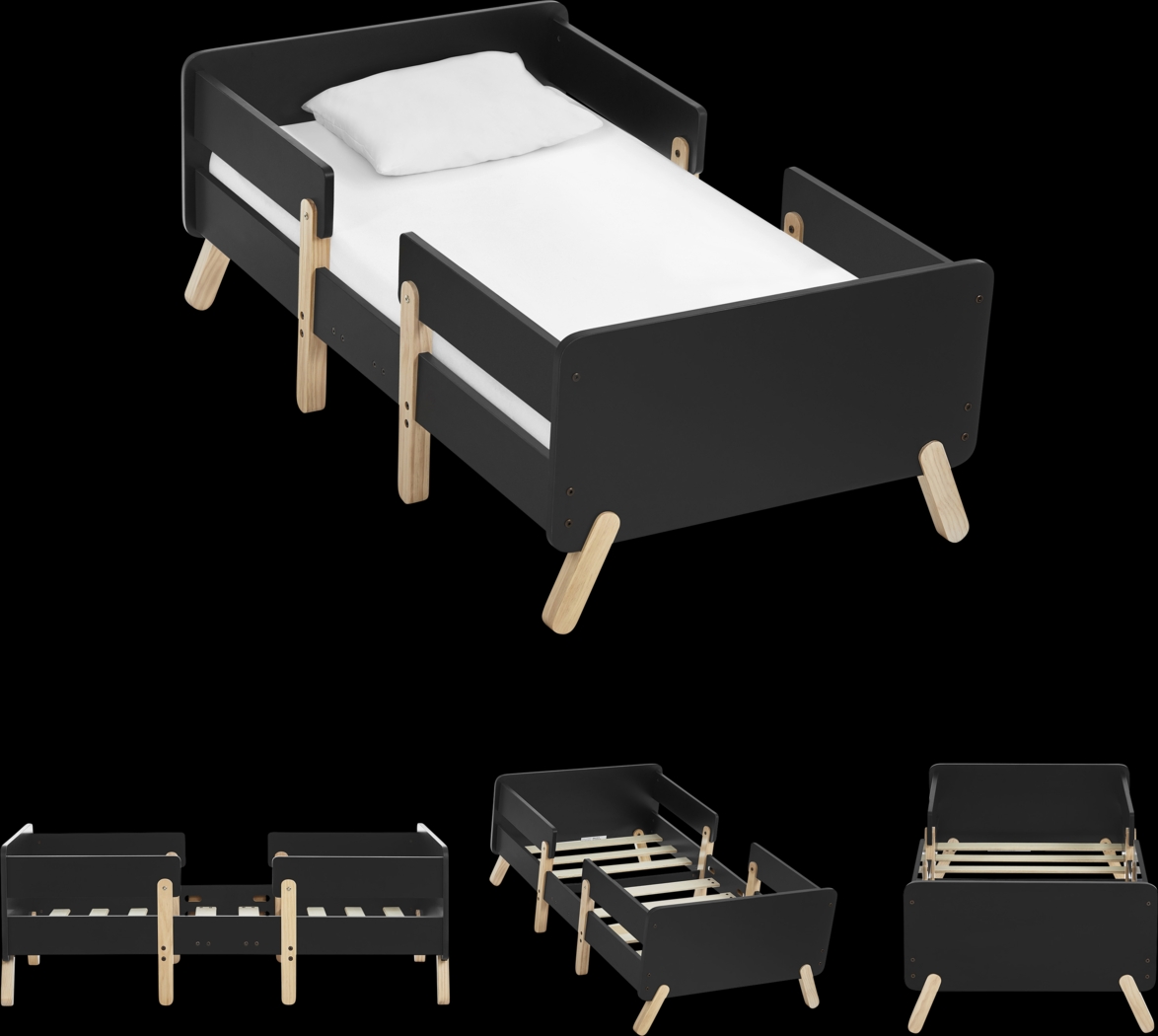 Kids Rhysa Black Toddler Bed - Thumbnail - Image 5