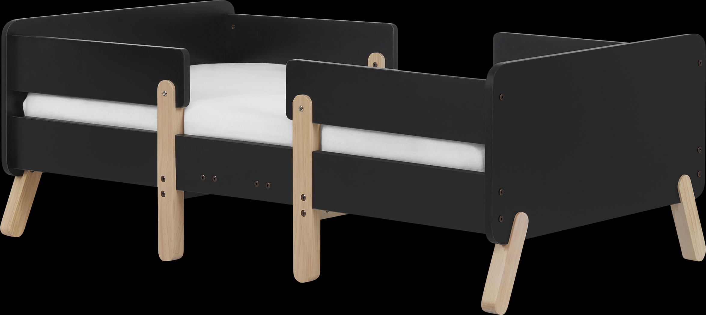 Kids Rhysa Black Toddler Bed - Thumbnail - Image 1