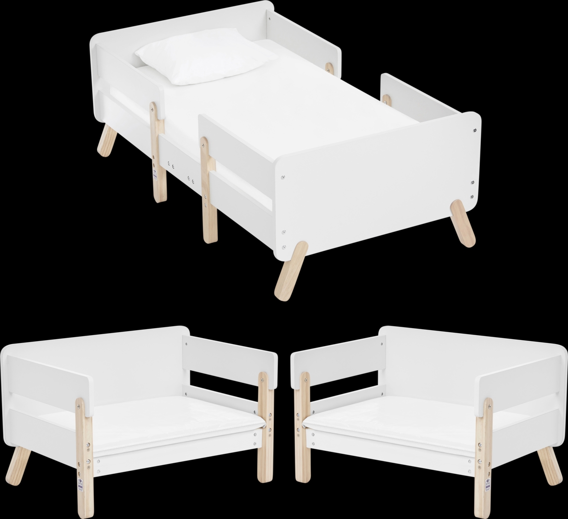 Kids Rhysa White Toddler Bed - Thumbnail - Image 4