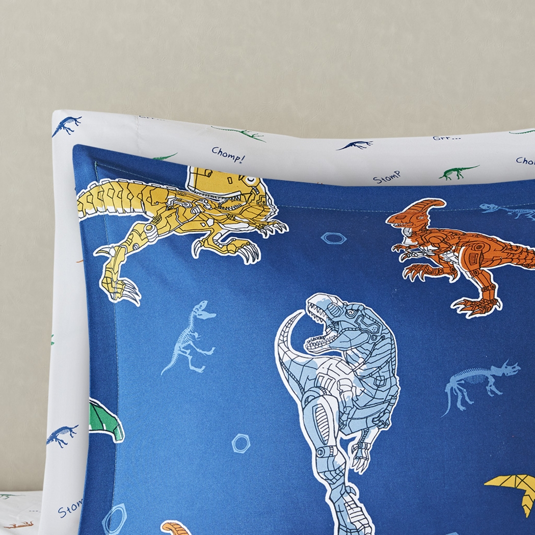Kids Roar-A-Saurus Blue 8 Pc Full Comforter Set - Thumbnail - Image 8