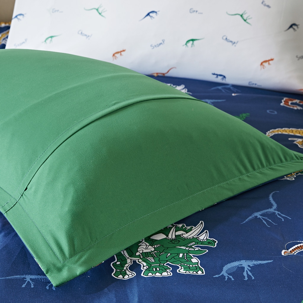 Kids Roar-A-Saurus Blue 8 Pc Full Comforter Set - Thumbnail - Image 10