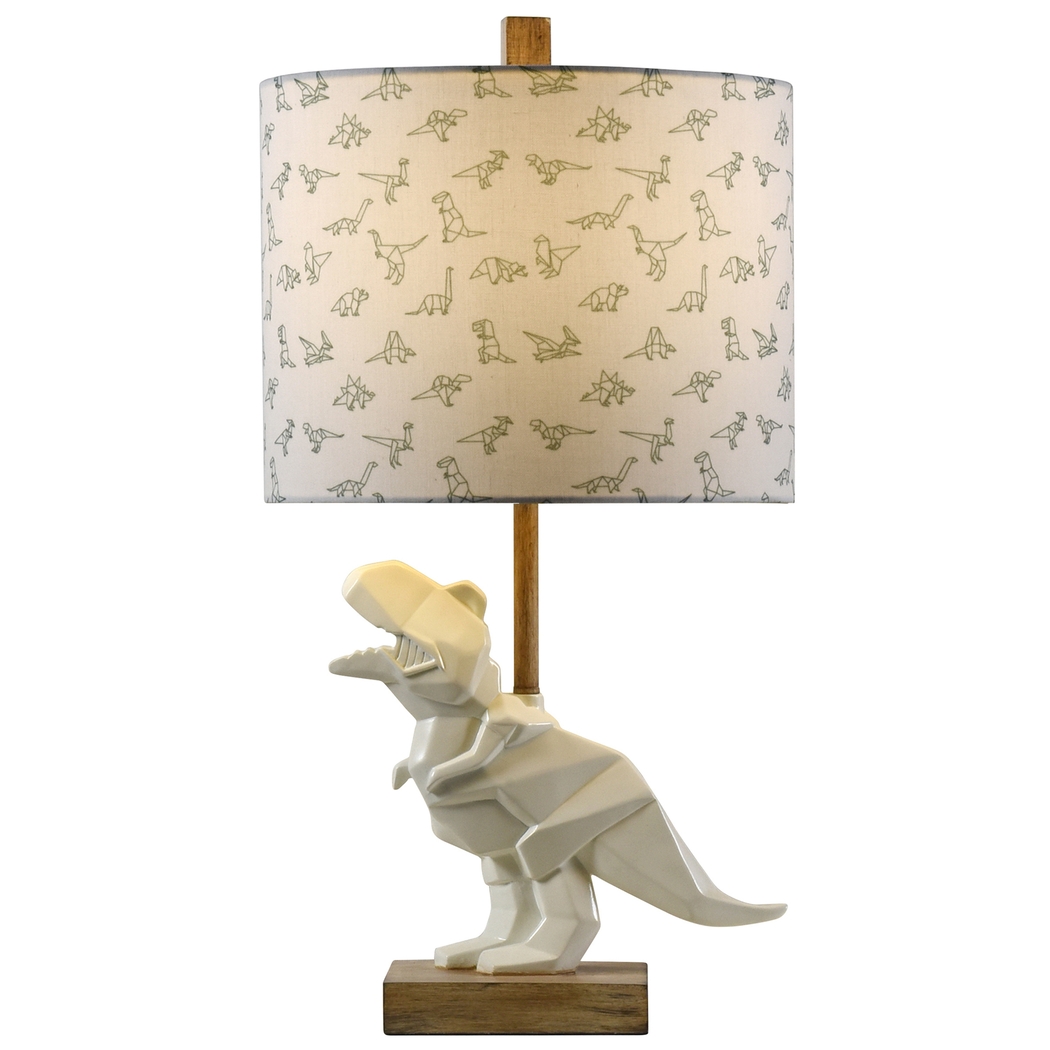 Kids Roaring T-Rex White Lamp - Thumbnail - Image 2