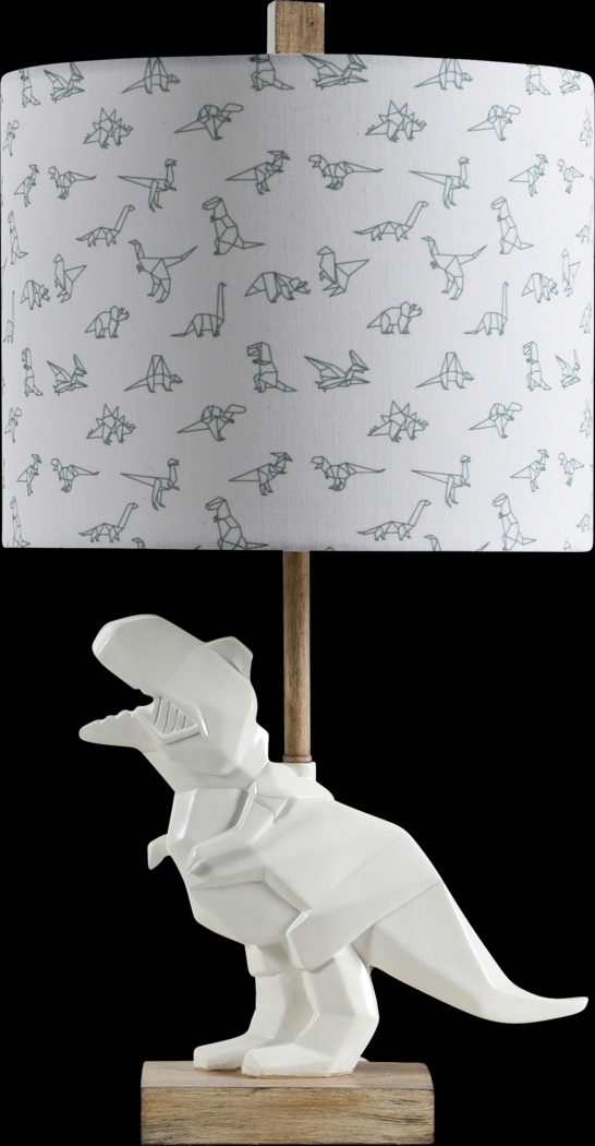 Kids Roaring T-Rex White Lamp - Thumbnail - Image 1
