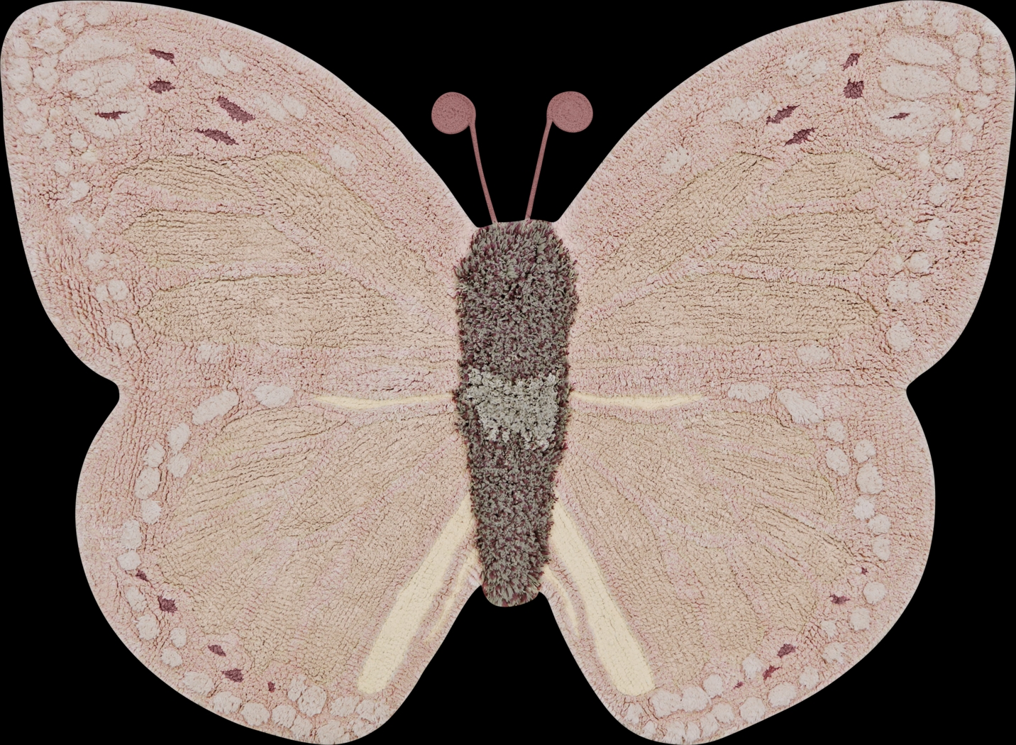 Kids Rose 3' x 4' Butterfly Rug - Thumbnail - Image 1